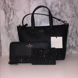 Kate Spade Glitter Purse Wallet Set